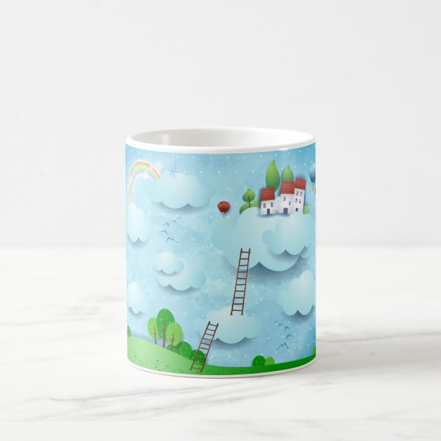 Taza De Café Aldea sobre las nubes (Centro)
