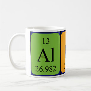 Taza De Café Aldo nombre de tabla periódica mug