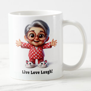 Taza De Café Alegre anciano con traje acogedor