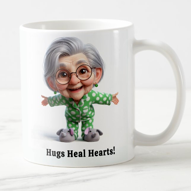 Taza De Café Alegre anciano con traje acogedor (Subido por el creador)