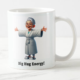 Taza De Café Alegre anciano en un acogedor robo