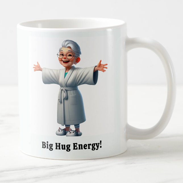 Taza De Café Alegre anciano en un acogedor robo (Subido por el creador)