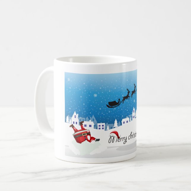 Taza De Café alegre navidad diseñada mug (Anverso izquierdo)