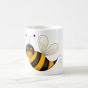 Taza De Café Alegre Personaje Abeja Abejorro Divertido