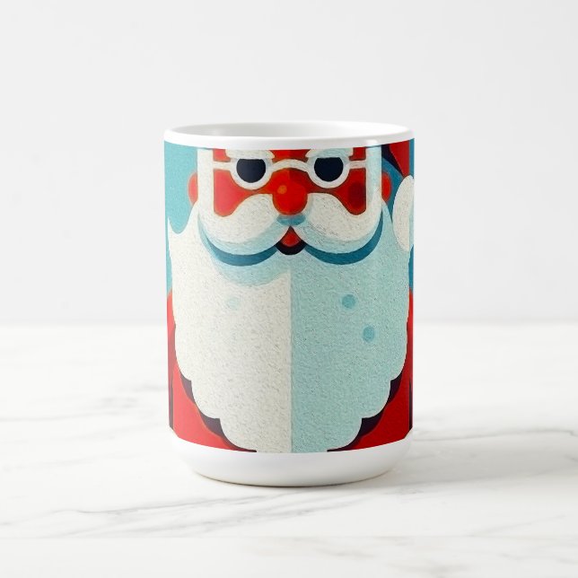 Taza De Café Alegre Santa Claus Face (Centro)
