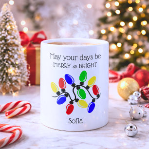 Taza De Café Alegre y Brillante Monograma