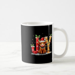 Taza De Café Alegres Navidades Highland Cow Familia Funny Match