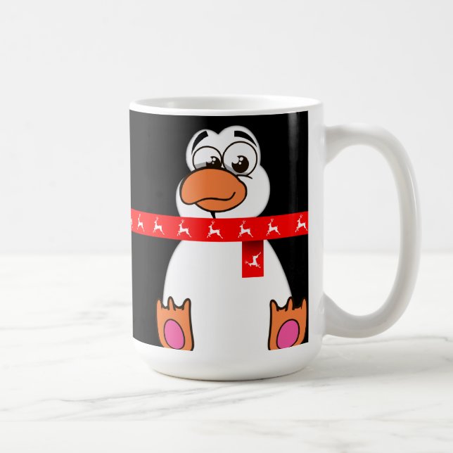 Taza De Café Alegres Navidades Penguin (Derecha)
