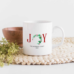 Taza De Café Alegres Navidades Wreath Holiday Watercolor Elegan