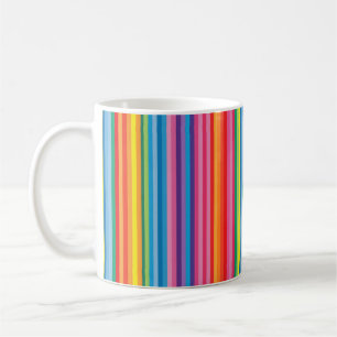 Taza De Café Alegres rayas arcoiris