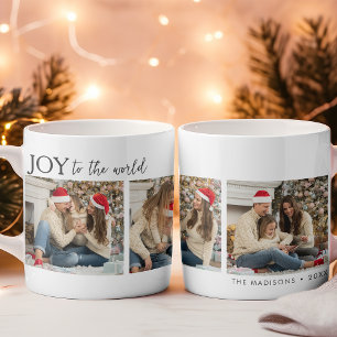 Taza De Café Alegría a los Navidades de fotografía familiares e