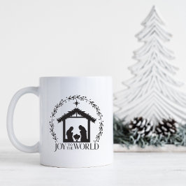 Taza De Café Alegría a los Navidades de la Natividad Mundial