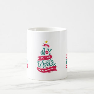 Taza De Café Alegría a los Navidades del mundo citan tipografía