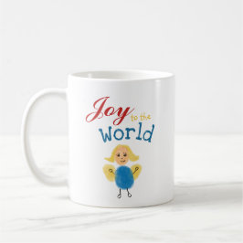 Taza De Café Alegría al mundo. Navidades huella digital Angel A