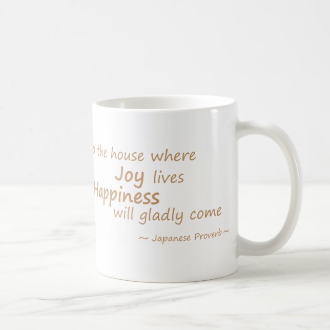 Taza De Café Alegría, amarillo de felicidad (Derecha)
