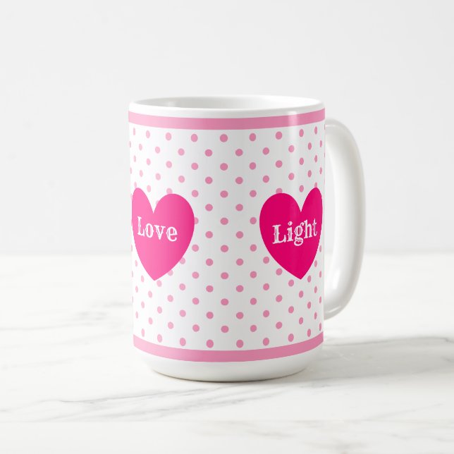 Taza De Café Alegría Amor Luz Corazón (Anverso derecho)