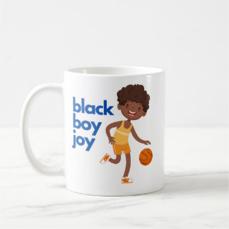 Taza De Café Alegría de Black Boy - Baloncesto
