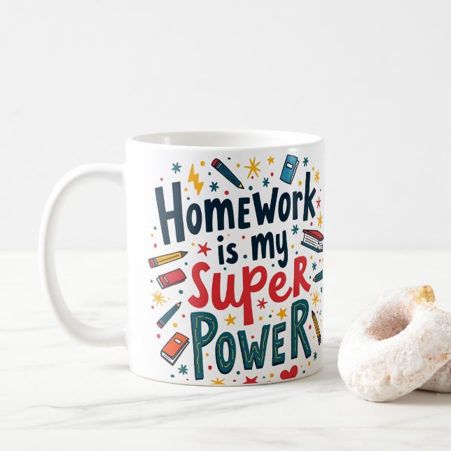 Taza De Café Alegría de estudiar -no6 (Con donut)