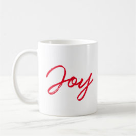 Taza De Café Alegría de los Navidades rojos y blancos modernos