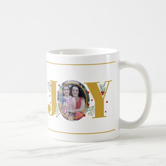 Taza De Café Alegría de oro con Navidades de bayas (Derecha)