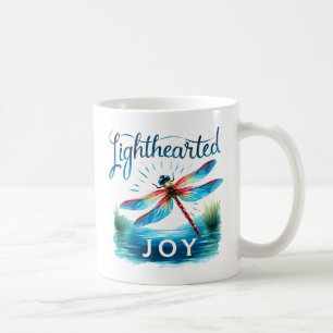 Taza De Café Alegría iluminada - Dragonfly artístico