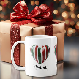 Taza De Café Alegría italiana: Mug cardíaca de bandera personal