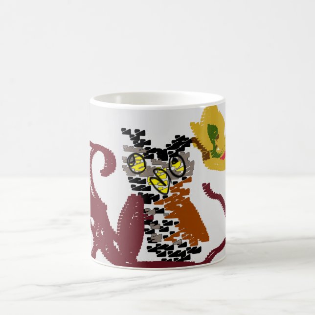 Taza De Café Alegría nocturna de búho (Centro)