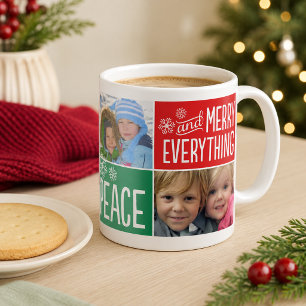 Taza De Café Alegría Paz Feliz Todo Collage de Fotos