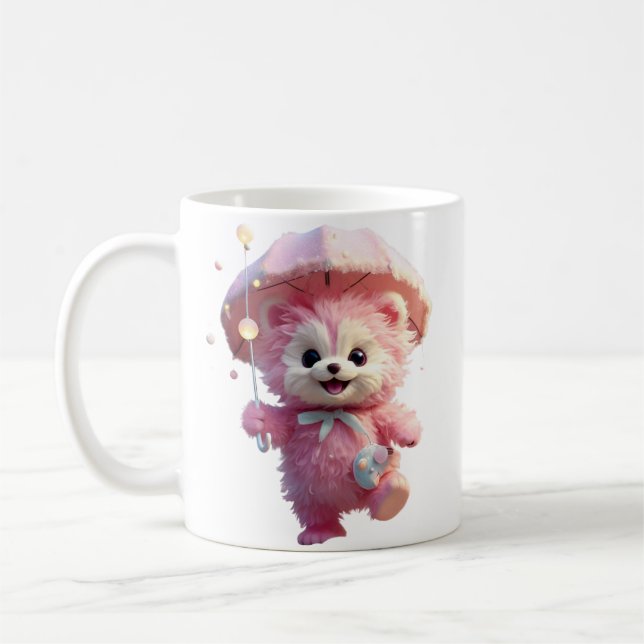 Taza De Café "Alegría rosada del sorbo" (Izquierda)