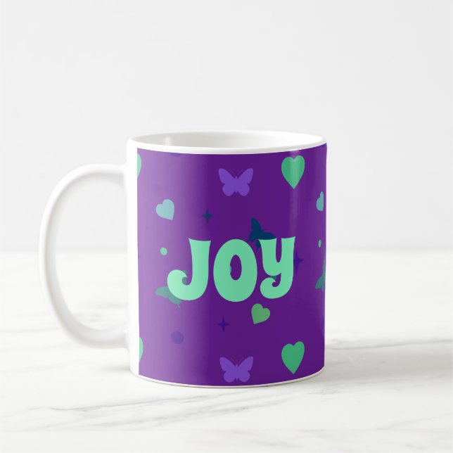 Taza De Café alegría verde púrpura (Izquierda)