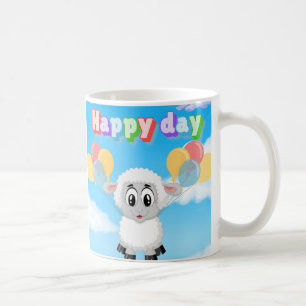 Taza De Café Alegría voladora - Mug oveja feliz