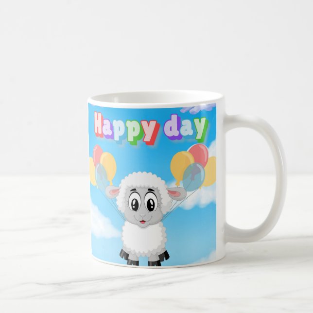 Taza De Café Alegría voladora - Mug oveja feliz (Derecha)