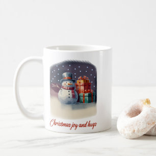 Taza De Café Alegría y abrazos de los navidades