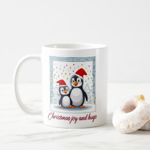 Taza De Café Alegría y abrazos de Navidad