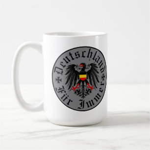Taza De Café Alemán/Deutschland Forever/águila/cruz de hierro