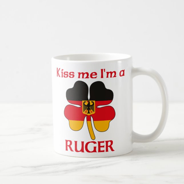 Taza De Café Alemanes personalizada me besan que soy Ruger (Derecha)