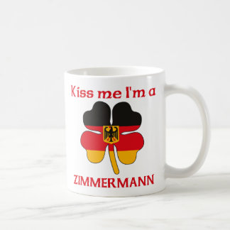 Taza De Café Alemanes personalizada me besan que soy Zimmermann