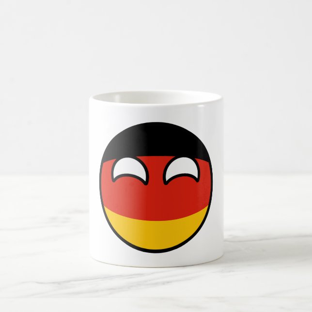 Taza De Café Alemania Geeky que tiende divertida Countryball (Centro)