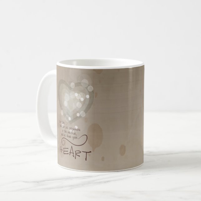 Taza De Café Alentamiento religioso cardíaco, Grunge (Anverso izquierdo)