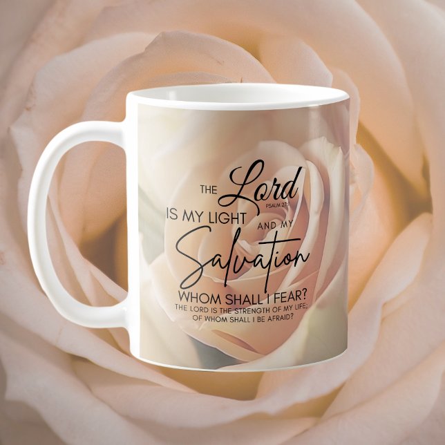 Taza De Café Alentar la Biblia Verse Salmo 27:1 Mug (Subido por el creador)