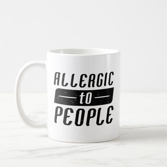 Taza De Café Alérgico a personas (Izquierda)