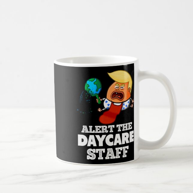 Taza De Café ¡Alerta Al Personal De Guardería! Divertido anti T (Derecha)