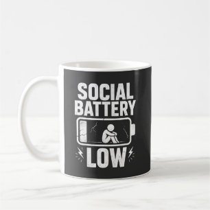 Taza De Café Alerta de Batería Social Baja