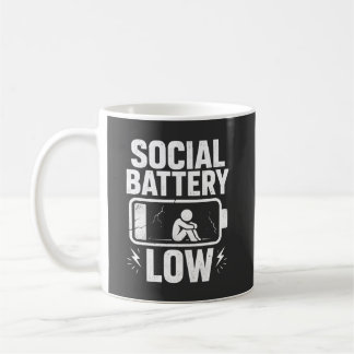 Taza De Café Alerta de Batería Social Baja