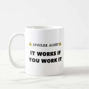 Taza De Café Alerta de Spoiler Funciona Frase Divertida de Recu