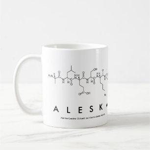 Taza De Café Aleska peptide name mug
