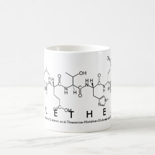 Taza De Café Alethea peptide name mug
