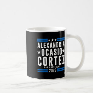 Taza De Café Alexandria Ocasio Cortez Para Presidente 2028, Aoc