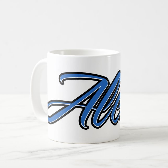 Taza De Café Alexis Vorname Name blue Tasse Kaffeetasse (Anverso izquierdo)