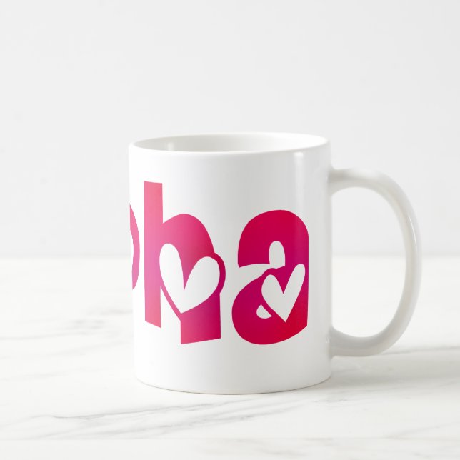 Taza De Café Alfa en los corazones (Derecha)